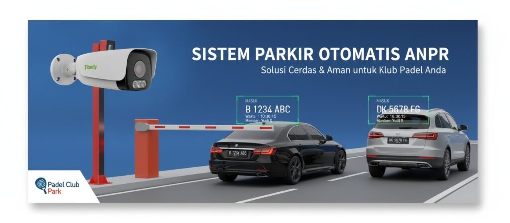 Palang Parkir Otomatis ANPR untuk Lapangan Padel Club